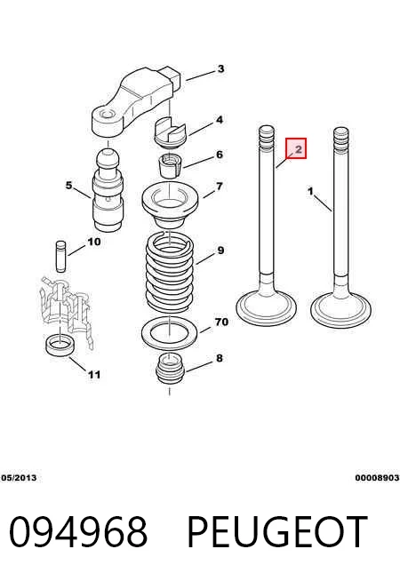Выпускной клапан двигателя Fiat/Alfa/Lancia 9604295780 цена, от 6.78 USD