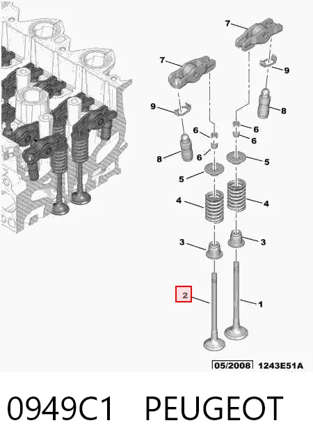 Выпускной клапан двигателя BGA V163961 цена, от 20.00 USD