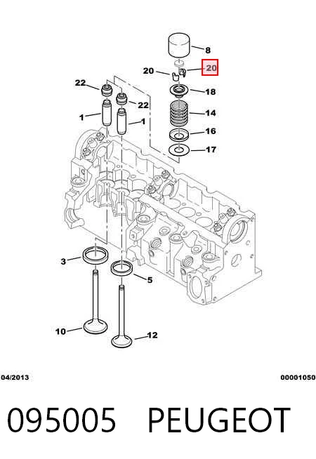 Купить 8420816 Volvo Сухарь клапана