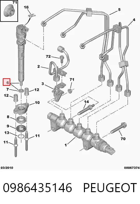 Топливные форсунки 986435146 Bosch
