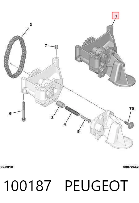 100187 Peugeot/Citroen Масляный насос двигателя
