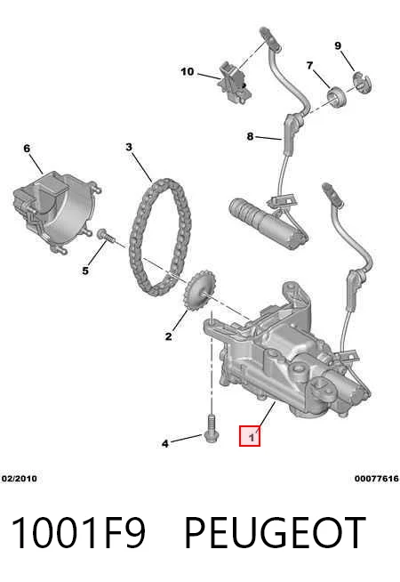 1001F9 Peugeot/Citroen Масляный насос двигателя