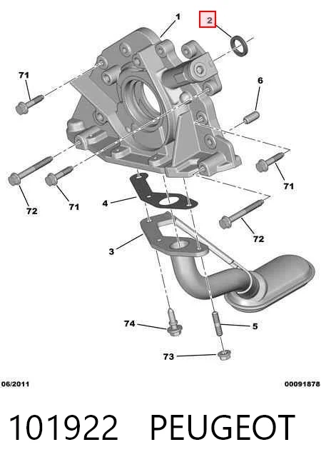 101922 Peugeot/Citroen Сальник масляного насоса двигателя