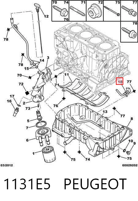 1131E5 Peugeot/Citroen Датчик уровня масла