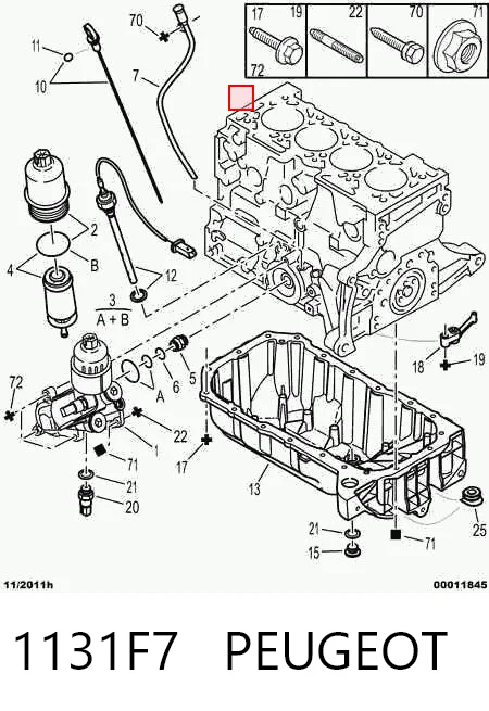 1131F7 Peugeot/Citroen Датчик уровня масла