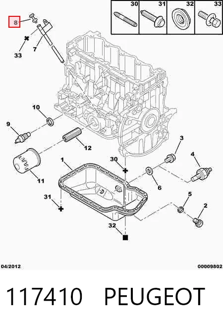 117410 Peugeot/Citroen Щуп уровня масла