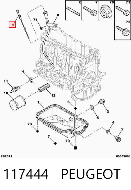 117444 Peugeot/Citroen Щуп уровня масла
