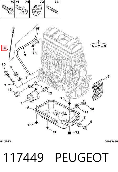 117449 Peugeot/Citroen Щуп уровня масла