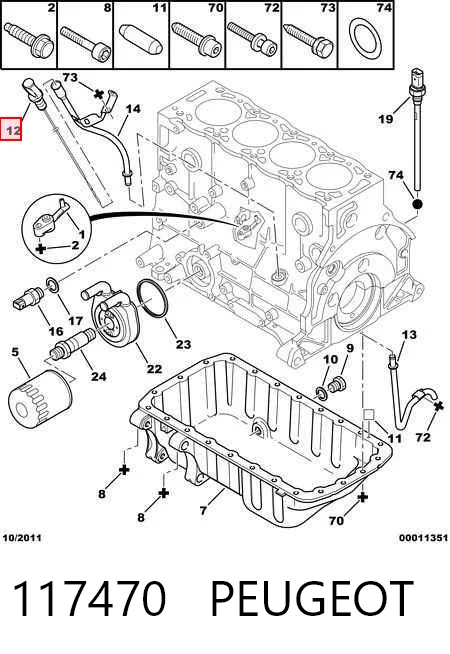 117470 Peugeot/Citroen Щуп уровня масла