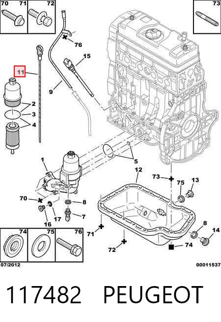 117482 Peugeot/Citroen Щуп уровня масла