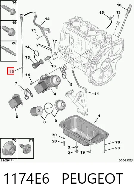 1174E6 Peugeot/Citroen Щуп уровня масла