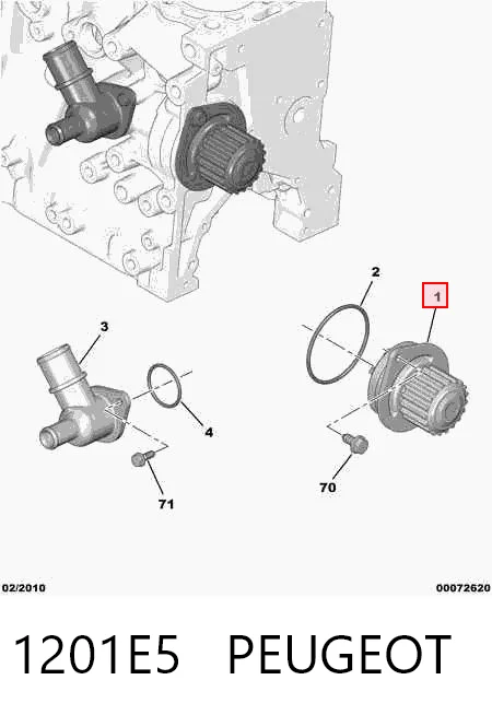 1201E5 Peugeot/Citroen Насос водяной