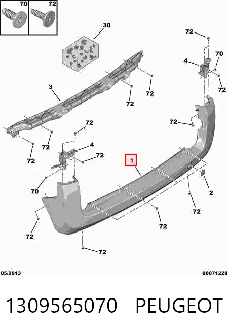 Бампер задний Eurobump FIA07FI005T