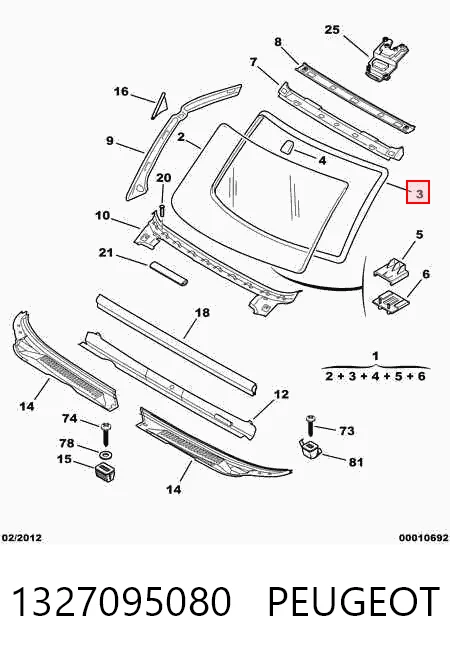 Прокладка лобового стекла на Peugeot Boxer I 230L