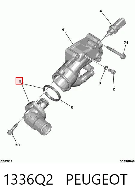 1336Q2 Peugeot/Citroen Авто термостат