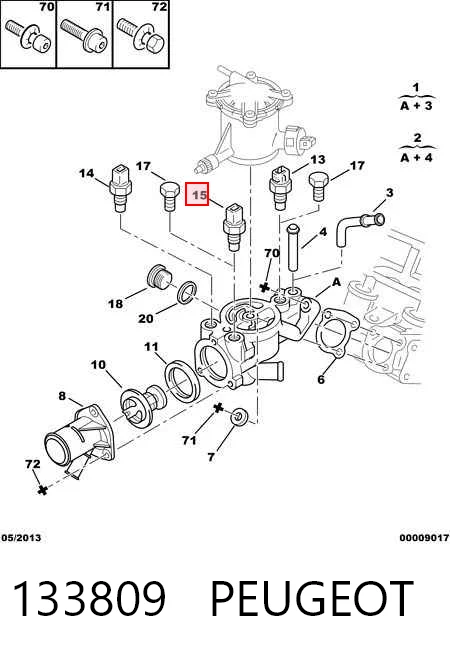 133809 Peugeot/Citroen Термовыключатель