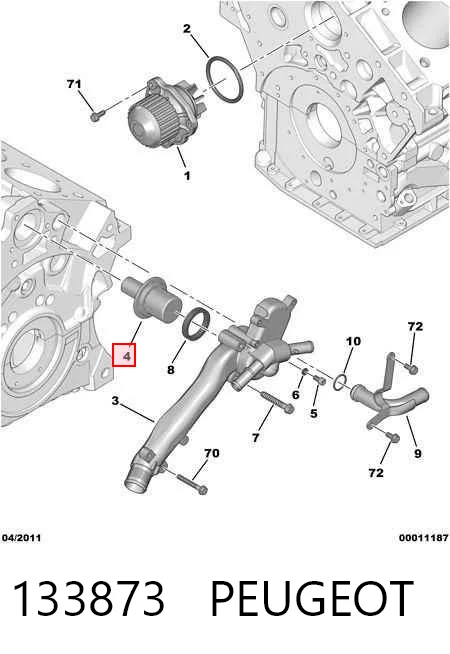 133873 Peugeot/Citroen Авто термостат