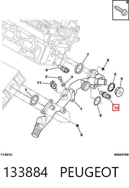 133884 Peugeot/Citroen Термовыключатель