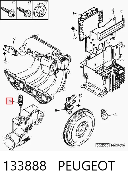 133888 Peugeot/Citroen Термовыключатель