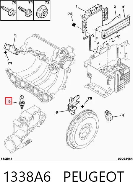 1338A6 Peugeot/Citroen Термовыключатель