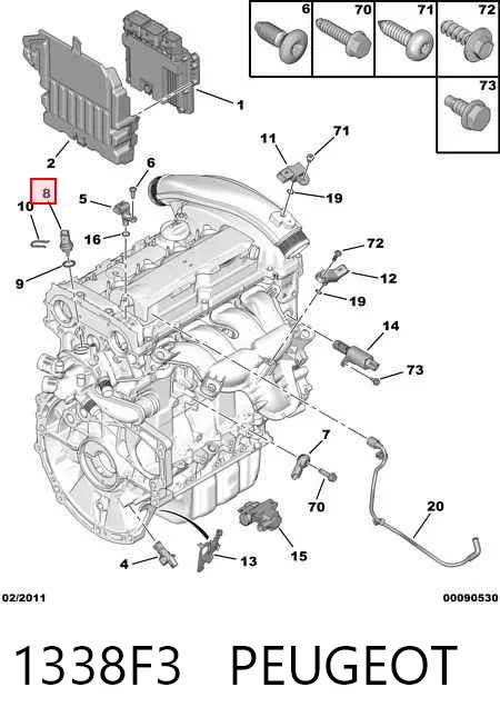 1338F3 Peugeot/Citroen Термовыключатель