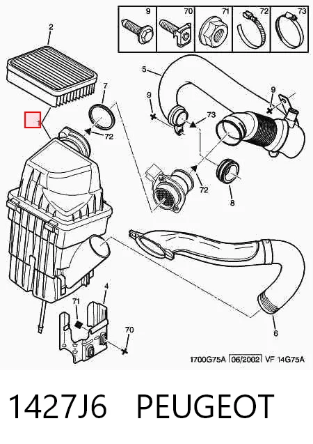 Корпус воздушного фильтра в сборе Citroen Berlingo фургон (M) (1996 - 2008) цена, от 45.22 USD