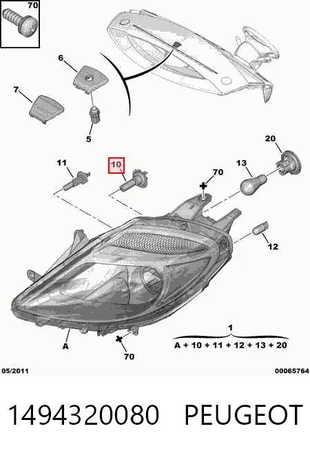 Фара на Citroen C8  EA, EB