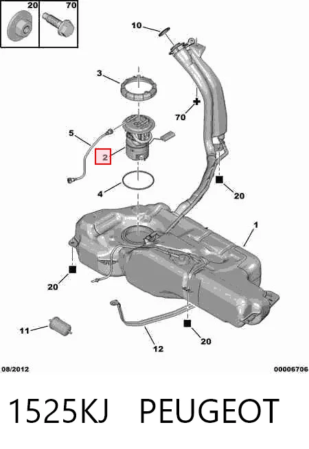 1525KJ Peugeot/Citroen Электробензонасос