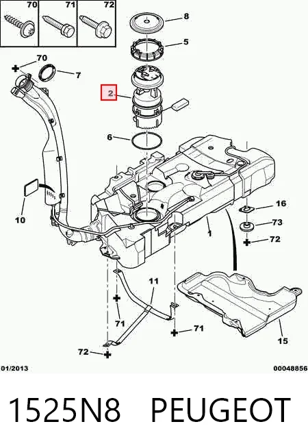 1525N8 Peugeot/Citroen Электробензонасос