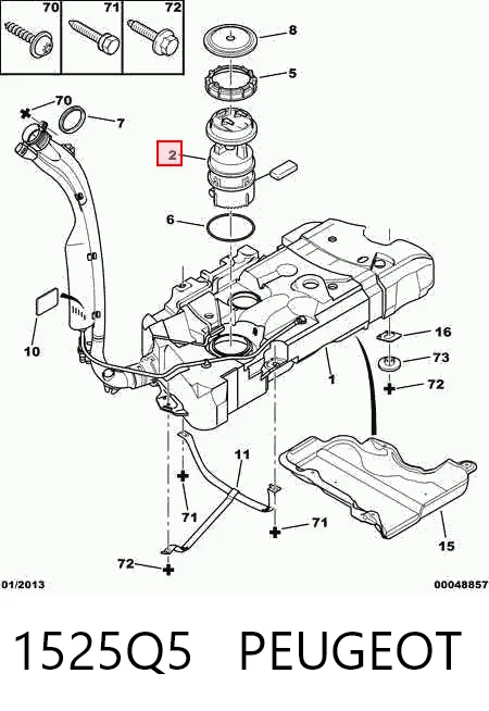 1525Q5 Peugeot/Citroen Электробензонасос