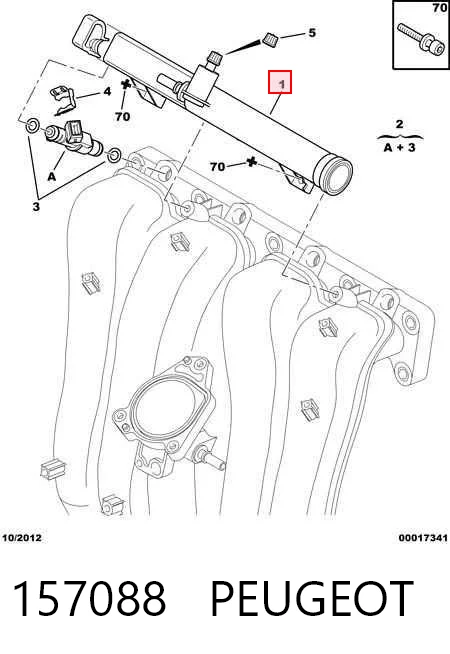 157088 Peugeot/Citroen Топливная рампа