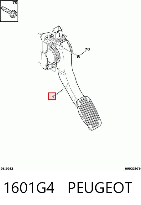Педаль газа (акселератора) Peugeot 107 хэтчбек (2005 - 2016) цена, от 303.51 USD