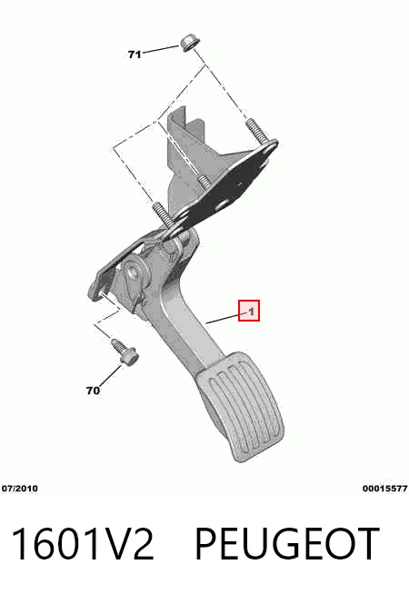 Педаль газа (акселератора) Citroen Jumpy II фургон (2007 - 2016) цена, от 22.81 USD