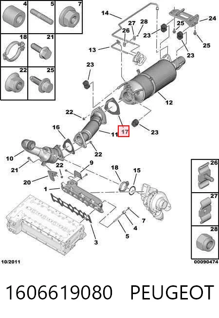 Прокладки выхлопной системы Iveco Daily V фургон (2011 - 2014) цена, от 4.47 USD