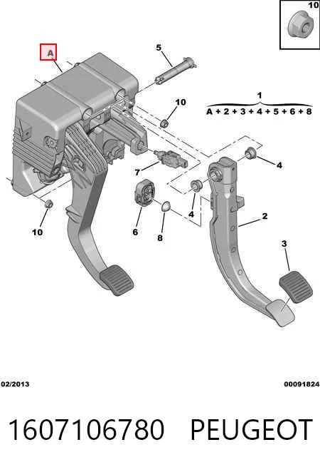 Педаль сцепления Peugeot Boxer 3 250
