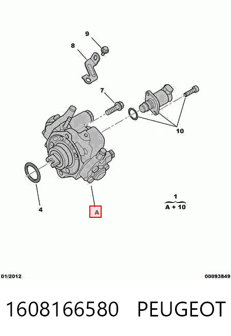 Насос топливный высокого давления (ТНВД) на Mitsubishi ASX  GA