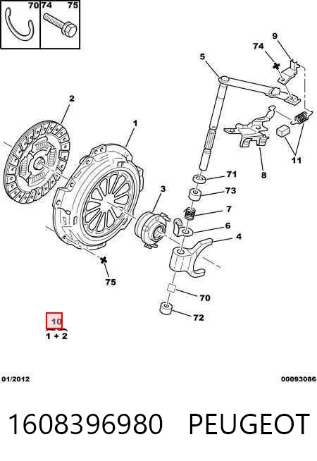 Комплект сцепления PEUGEOT 1608396980