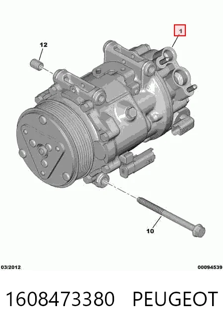 1608473380 Peugeot/Citroen Компрессор хладагента