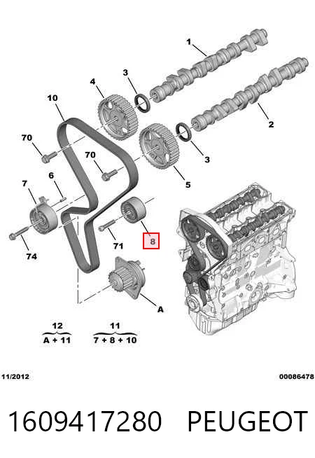 1609417280 Peugeot/Citroen Насос водяной