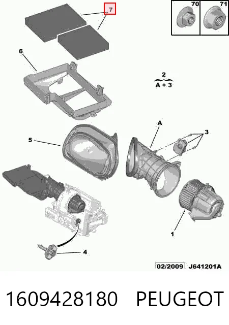 1609428180 Peugeot/Citroen Внутрисалонный фильтр