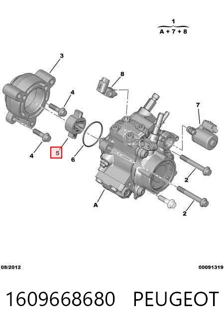 Ремкомплект ТНВД PEUGEOT 1609668680