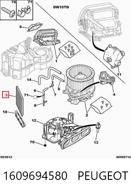 Фильтр салона PEUGEOT 1609694580