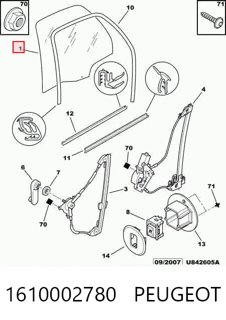GS0536D303 XYG Стекло двери задней левой