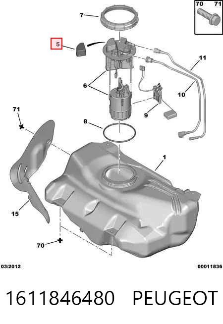 1611846480 Peugeot/Citroen Электробензонасос