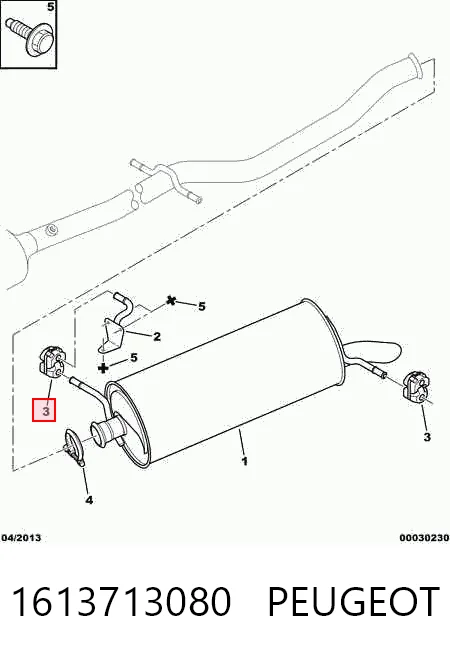 Подушка крепления глушителя Peugeot Expert фургон (VF) (2007 - 2016) цена, от 3.28 USD