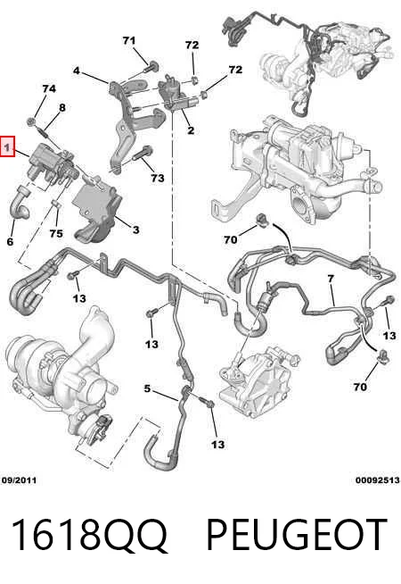1618QQ Peugeot/Citroen Соленоид давления наддува