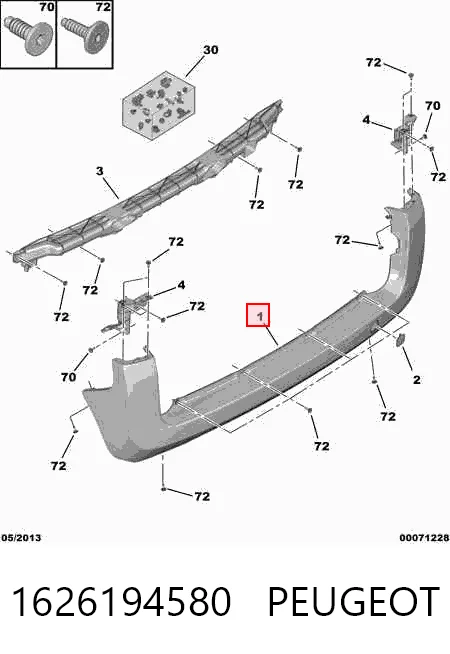 Бампер задний Eurobump FIA07FI005T цена, от 56.24 USD