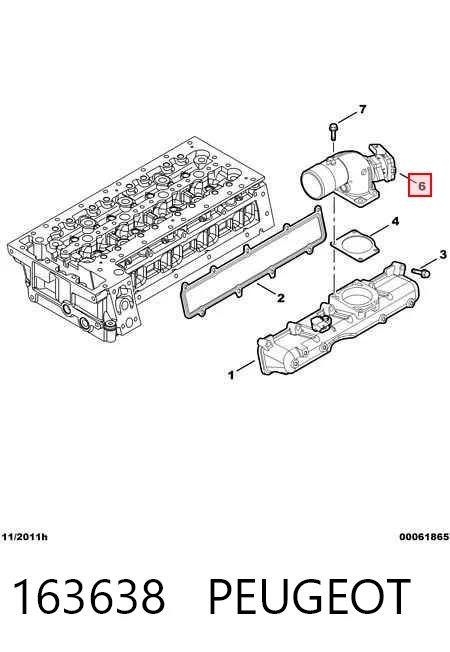 163638 Peugeot/Citroen Дроссельная заслонка