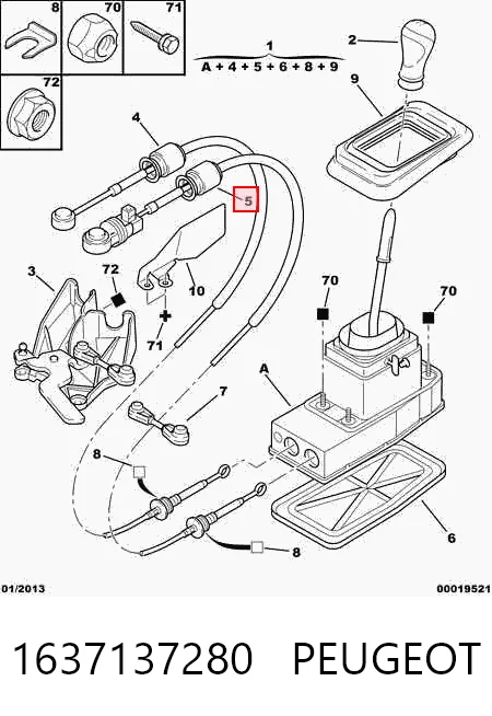 Трос переключения передач Kamoka CP0185