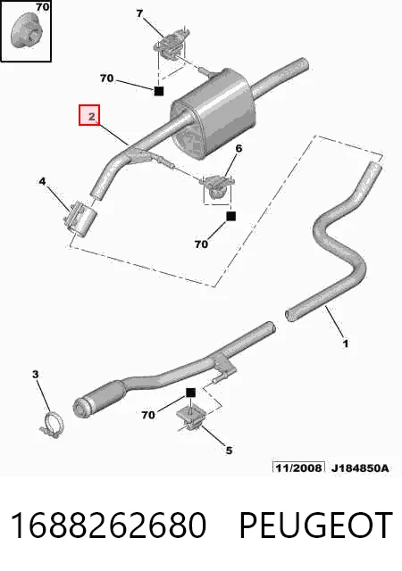 Купить Глушитель задний Ситроен С3 II A51